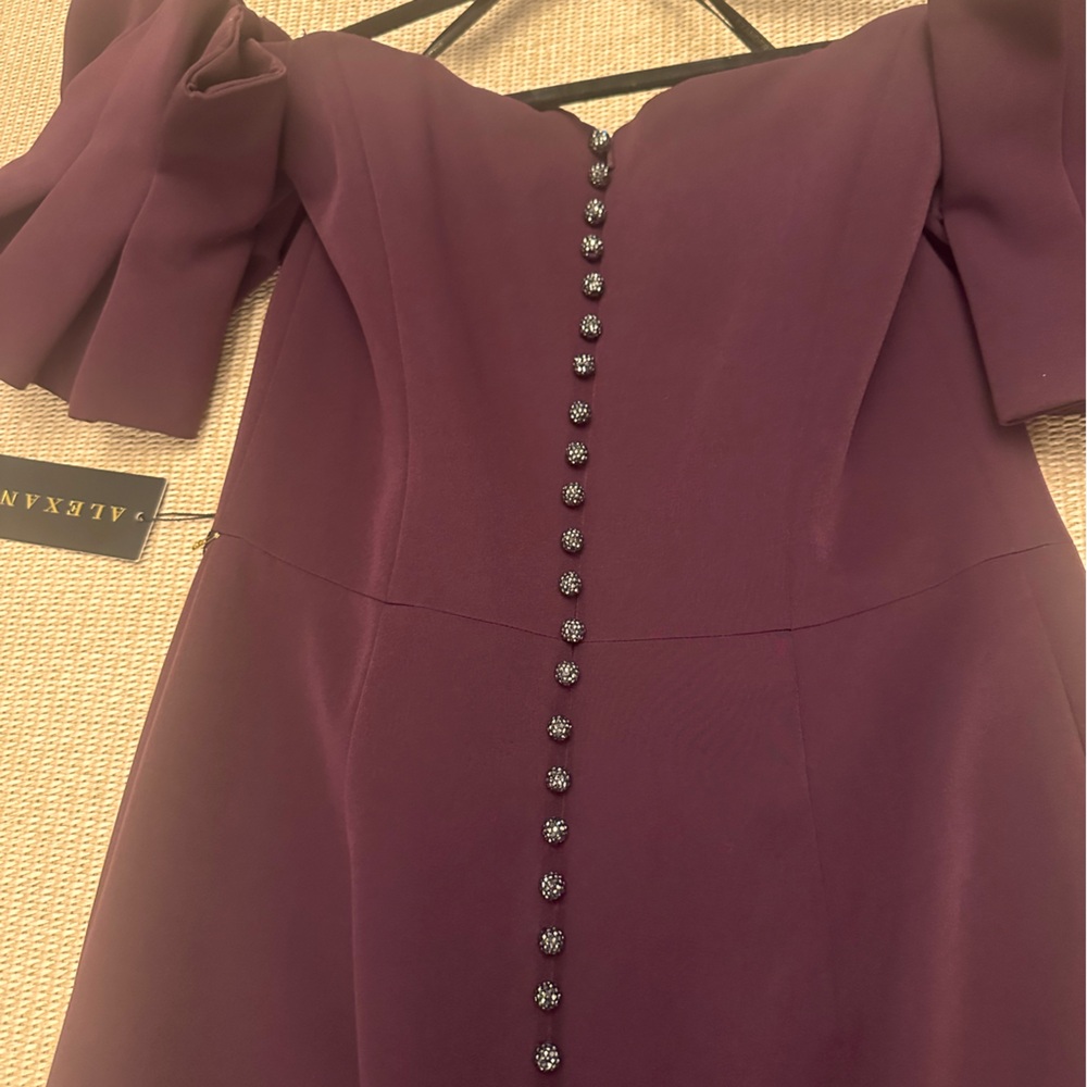 ❤️ BRAND NEW WITH TAGS ALEXANDER BY DAYMOR EVENING GOWN 1569 in WINE $1050 - Picture 10 of 11